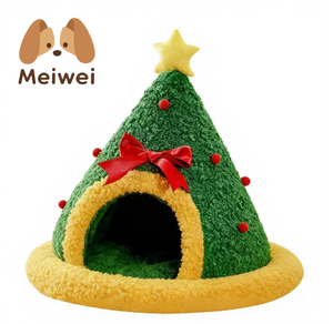 Meiweipet Cute Winter Triangular Faux Fur Removable <strong>Pet</strong> <strong>Bed</strong> for Small Animals Soft Plush Design for Cats &amp; Dogs - Product Image 1