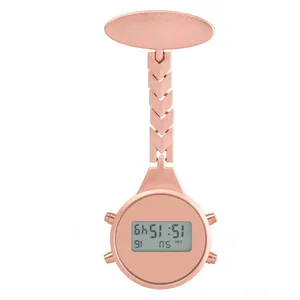 Fashion Men Women Electronic Screen Alarm Clock Medical Digital Nurse Pocket Watch