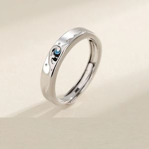 Latest Design Jewelry <b>Couple</b> <b>Rings</b> Wedding Finger Simple <b>Rings</b> Adjustable Mountain Sea Commemorative Jewelry <b>Ring</b> - Product Image 4