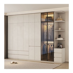 Armoire de luxe en mélamine avec portes vitrées <span class=keywords><strong>d</strong></span>'<span class=keywords><strong>angle</strong></span> pour chambre à coucher - Product Image 2