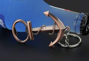 Nautical Anchor <b>Bottle</b> Opener Keychain Antique Brass Zinc Alloy Lightweight Fashion Trend Promotional Anniversary Souvenir <b>Gift</b> - Product Image 6