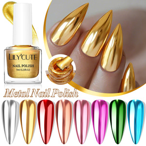 Vernis à ongles gel métallique haute brillance effet miroir argenté super brillant, gel liner UV LED pour nail art, gel de peinture pour contour, vente en gros - Product Image 1