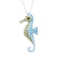 Collier pendentif sirène en argile marine avec cristaux aquatiques pour filles, livraison en 7 à 10 jours