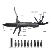 WELLFLYER Ouvre-bouteille MUPL-005 Couteau pliant d'extérieur multifonctionnel à couteau unique Pince polyvalente Camping EDC Camping