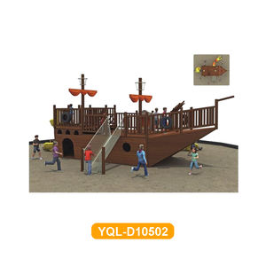 Produits du parc d'attractions aire de jeux en bois bateau de Pirate aire de jeux en bois pour enfants - Product Image 3