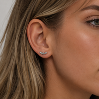 Clou d'oreille en titane ASTM F136 sans filetage, à enfiler, hypoallergénique, sans nickel, pour piercing du cartilage de l'oreille