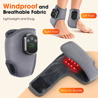 Masseur de jambe chauffant électrique sans fil, portable, adapté aux chevilles et aux pieds, avec vibration, soulagement de la douleur