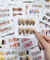 Lot de 10 faux ongles en acrylique faits main, design stiletto français, couvrance totale, pose facile, logo personnalisé, emballage sur mesure