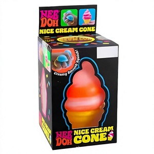 Jouet anti-stress souple à remontée lente, 3 modèles, Needo, torche réaliste, crème glacée, jouet à presser pour les bébés de 0 à 24 mois, unisexe - Product Image 3