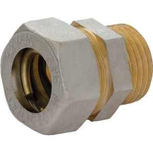 Raccord torique mâle droit 12x3/8 en acier inoxydable au carbone et zinc laiton forgé zingué surface tête de modèle d'emballage en boîte - Product Image 1