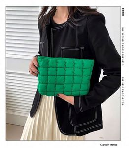 2024 Custom Logo Winter Down Cotton Soft Light Weight Nylon Puffer Puffy Fluffy Quilted Makeup Cosmetic <b>Bag</b> Travel Make up - Product Image 6