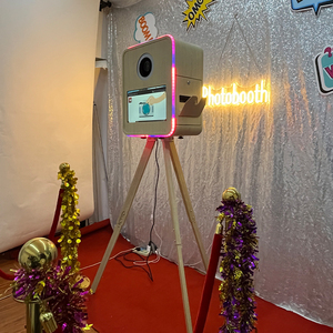 New Arrival Vintage hạt gỗ Photo Booth 15.6 màn hình cảm ứng photobooth máy với máy in và máy ảnh - Product Image 6