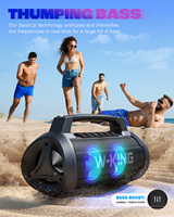 Enceintes portables W-King D10 70W, Boombox avec woofer et tweeter en néodyme, enceinte DJ à basses, gadgets électroniques, barres de son
