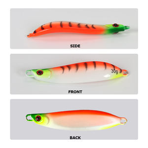 CHEERY Señuelo de pesca de metal con hoja curva para apertura de senderos, anzuelo de plomo, luminoso, biónico, para pesca en barco en agua salada, venta al por mayor - Product Image 5