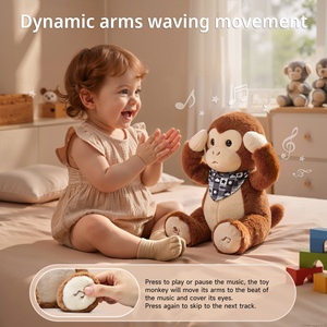Tumama Peek-a-Boo Affen-Plüschtier für 18 Monate alte Kleinkinder Batteriebetriebenes Interaktives Animiertes Stofftier mit Ton & Bewegung - Product Image 4