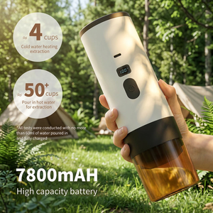 Machine à café portable mini, rechargeable par USB, pour les voyages en plein air, la voiture, le camping, la randonnée - Product Image 1