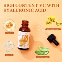 Sérum Antioxydant Éclaircissant à la Vitamine C et à l'Acide Ferulique, Acide Hyaluronique pour un Visage Éclatant (Marque Blanche)
