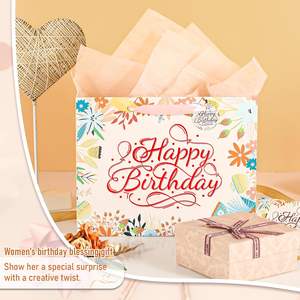 Sac cadeau moyen avec poignées pour femmes, hommes, anniversaire, Noël, fête, cadeaux, enfants, adultes, fournitures pour cadeaux - Product Image 5