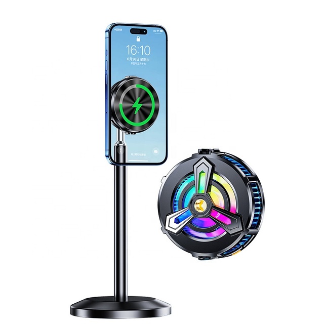 SMONAMA X120b RGB Cooling Fan 15W Wireless Charger Semiconductor Magnetic Mobile Phone Cooler with Wireless Charging