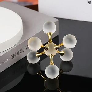Acessórios de Casa Modernos e Luxuosos para Formatura, Decoração de Cristal Geométrico, Bola de Cristal com Bolhas, Durável - Product Image 6