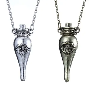 ZRM Fashion Antique Charm Potter Felix Felicis Collier Pendentif Bouteille de Potion Magique Liquide Porte-Bonheur en Alliage de Zinc Bijoux Vintage - Product Image 1