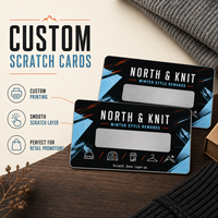 Cartes à gratter en carton écologique personnalisées de haute qualité, impression sur écran, forme et design personnalisés pour la promotion