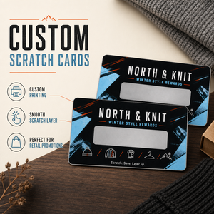 Cartes à gratter en carton écologique personnalisées de haute qualité, impression sur écran, forme et design personnalisés pour la promotion - Product Image 6