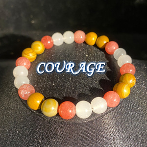 La pulsera DAISY xiaod está hecha de piedra natural de <span class=keywords><strong>calcedonia</strong></span> con vetas de madera, <span class=keywords><strong>que</strong></span> <span class=keywords><strong>es</strong></span> un accesorio de cristal <span class=keywords><strong>que</strong></span> atrae la atención. - Product Image 2