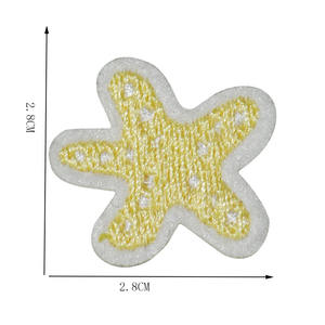 DIY 장식을위한 절묘한 자수 문어 물고기 껍질 인어 패치에 만화 철 - Product Image 6