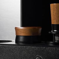 Distributeur de café à 3 lames avec couvercle en bois massif, niveleur de poudre d'espresso par gravité, outil de barista 51mm 53mm 58mm
