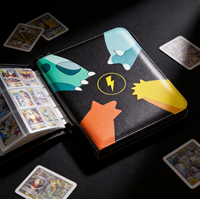 2027 Impression personnalisée, classeur de présentation en PU pour 400 cartes, 4 pochettes, 9 compartiments, pour jeu de cartes à collectionner Pokémon