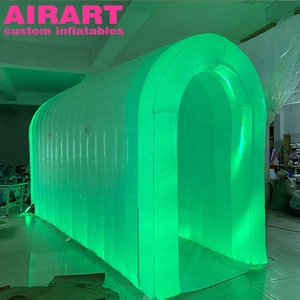 Trắng Chống Cháy Vải Ánh Sáng <span class=keywords><strong>Inflatable</strong></span> Đường Hầm Với Dải Dẫn Cho Câu Lạc Bộ Đêm Trang Trí - Product Image 1