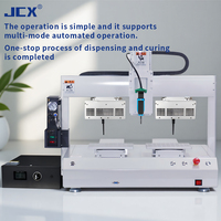 Doble plataforma UV pegamento silicona CNC dispensación lámpara UV curado Robot dispensador integrado
