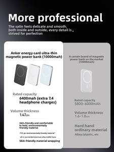 Anker MagGo A1664 Power Bank Ultra Sottile 10000mAh Batteria Magnetica 15W Mini Caricabatterie Portatile per iPhone Samsung - Product Image 2