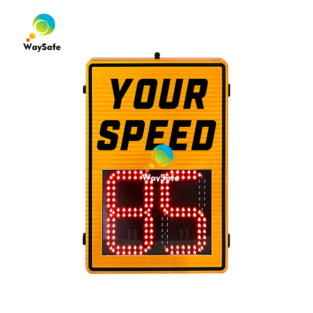 Waysefe Solar/AC Portable LED Flashing Radar Speed Limit Sign Customizable Speed Limit with APP/RS485 199km/h 2-4 Lanes