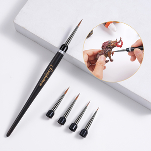Pinceles de Pelo <span class=keywords><strong>Kolinsky</strong></span> 100% Puro, Plegables, con Mango de Madera de Ébano Reemplazable, para Pintura en Miniatura y Detalles - Product Image 5