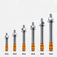 Cheville chimique de classe 4.8 zinguée, entièrement filetée avec capsule en résine pour fixation lourde sur béton et maçonnerie M8-M24 M30