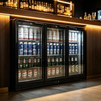 Mini-réfrigérateur de bar, réfrigérateur à boissons froides, réfrigérateur commercial à porte vitrée pour bière