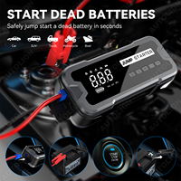 Démarreur d'urgence 12,0 L essence 10,0 L diesel, 4000 A de crête 24000 mAh, pompe à air intégrée 150 PSI, charge rapide PD65W, booster d'urgence pour voiture