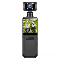 Caméra de Poche Haute Résolution Rotative à 180° Mini Caméra Portable avec Vision Nocturne pour Sports de Plein Air et Voyages