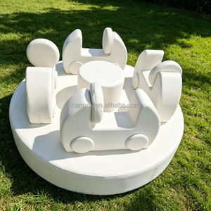 Giostra Morbida per Bambini con Sedili a Forma di Auto, Attrazione Girevole Delicata per Parchi Giochi al Coperto <span class=keywords><strong>e</strong></span> Divertimento per Bambini Piccoli - Product Image 2