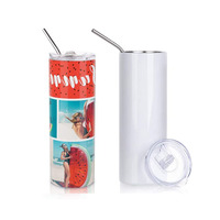 Tasse à café en acier inoxydable, gobelet à Sublimation droit blanc vierge 20oz gobelets à Sublimation pour transfert de chaleur