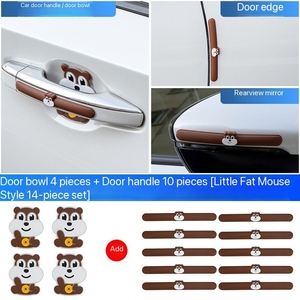 <span class=keywords><strong>Protection</strong></span> de poignée de porte et de coque de poignée de <span class=keywords><strong>voiture</strong></span> en PVC, motif dessin animé mignon, bande anti-collision, <span class=keywords><strong>protection</strong></span> de pare-chocs - Product Image 3