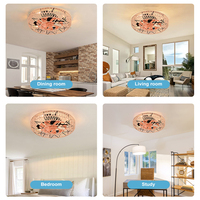 Plafonnier LED en cage avec ventilateur, télécommande, 6 vitesses, corde de chanvre E27, pour chambre à coucher, intérieur, de bonne qualité