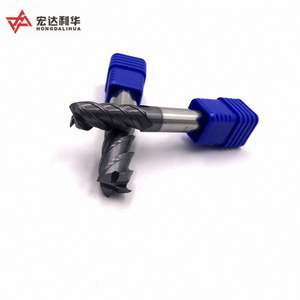 Ensembles de fraises CNC à queue droite conique en acier au tungstène, 4 cannelures, HRC65, 50L 75L, 4MM 8MM 10MM, revêtement nano - Product Image 2