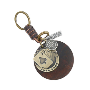 Móc Khóa Quyến Rũ Hình Trái Tim Bằng Hợp Kim Đồng Cổ Điển Tùy Chỉnh Móc Chìa Khóa Xe Hơi Túi Xách Mặt Dây Chuyền Hình Lá Quà Tặng Nam Nữ Móc Khóa - Product Image 3