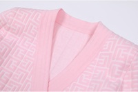 AIMEISI Nouveau Style Jacquard Broderie Tricot Deux Pièces Top Pull Cardigan Robe Sans Manches Ensemble 2 Pièces Ensemble pour Dames