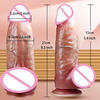 Dildo Anal Masculino Realista de Doble Capa, Juguete Sexual de Silicona de Gran Tamaño, Resistente al Agua IPx6, Portátil, para Mujeres