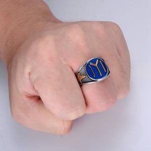 Acciaio inossidabile medio oriente turco <span class=keywords><strong>Kayi</strong></span> Ertugrul anello lettera Y anello in acciaio inox gioielli anelli uomo - Product Image 5