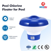 Distributeur de chlore flottant robuste pour piscine extérieure, support réglable en maille pour pastilles chimiques, idéal pour piscines et spas